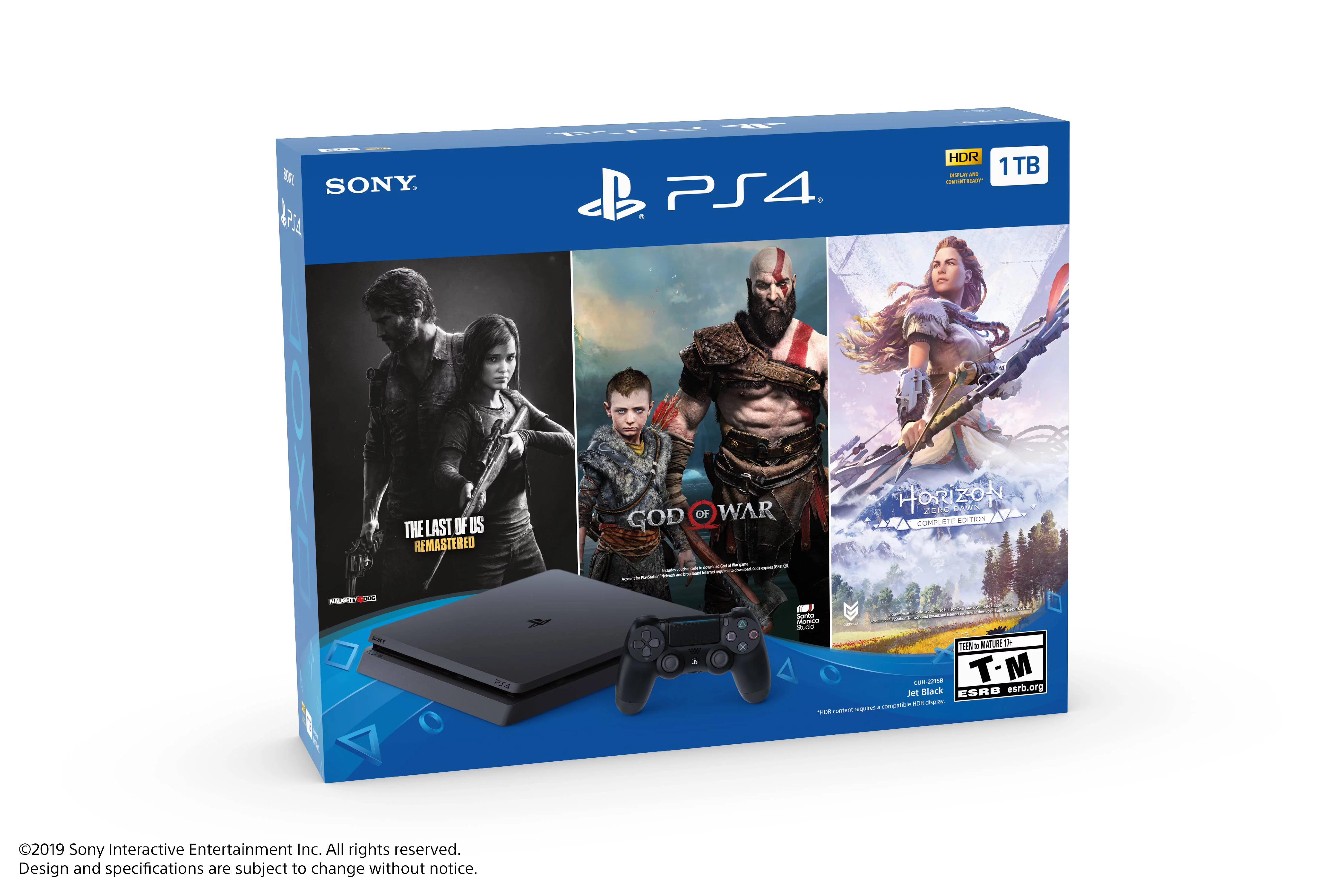 Sony PlayStation Slim 4 1TB Only on PlayStation PS4 Console Bundle Black