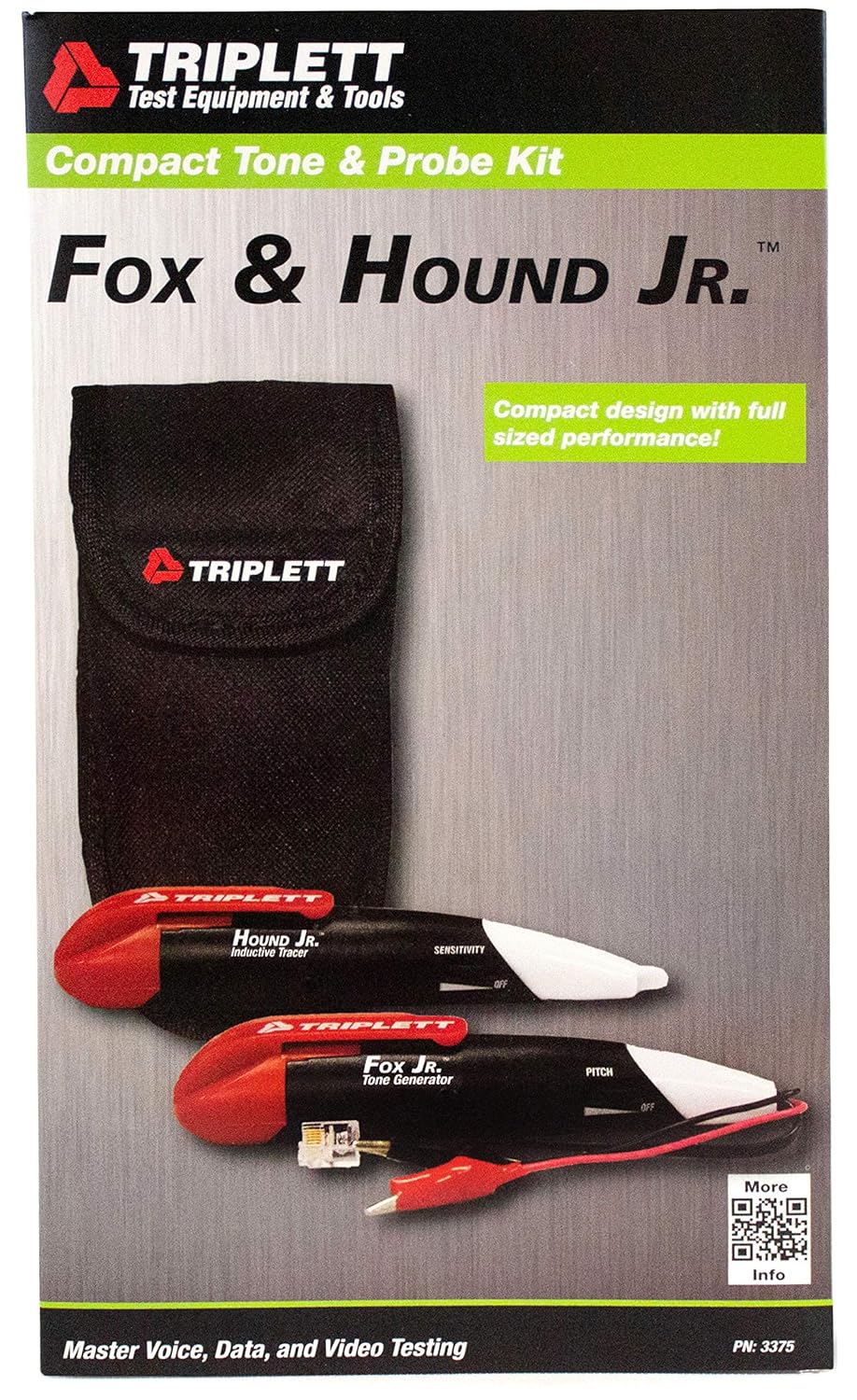 Triplett Fox & Hound Premium Tone and Probe Wire Tracing Kit Generates Multiple Tones with Adjustable Sensitivity for Electrical Wire, LAN Cable, Telephone, and More (3399)