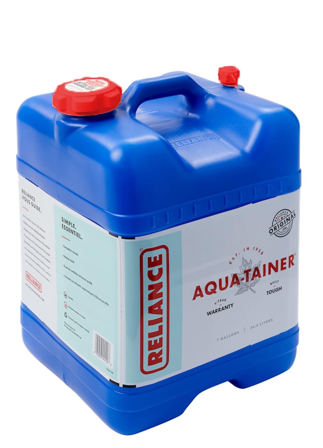 1-1901 Calcium Hypochlorite Pool Shock, 1-Pound and Reliance Products 7 Gallon Rigid Water Container Bundle