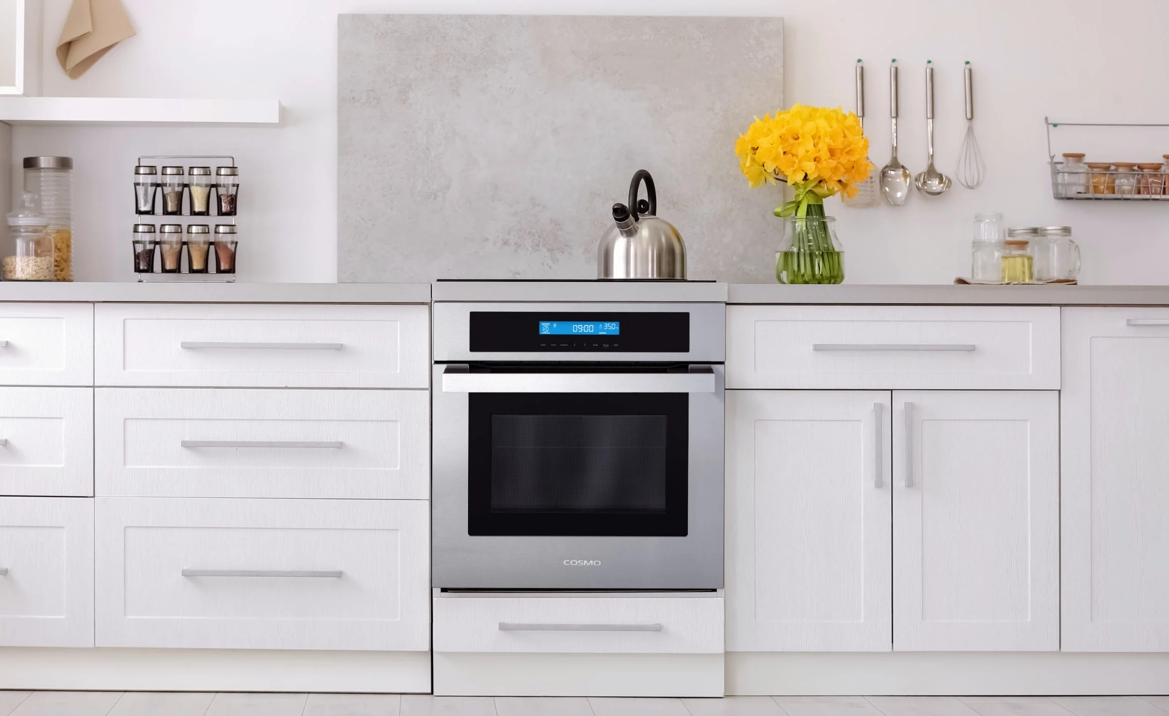 Cosmo 2 Piece Kitchen Appliance Packages with 36" Electric Cooktop & 24" Electric Wall Oven Kitchen Appliance Bundles