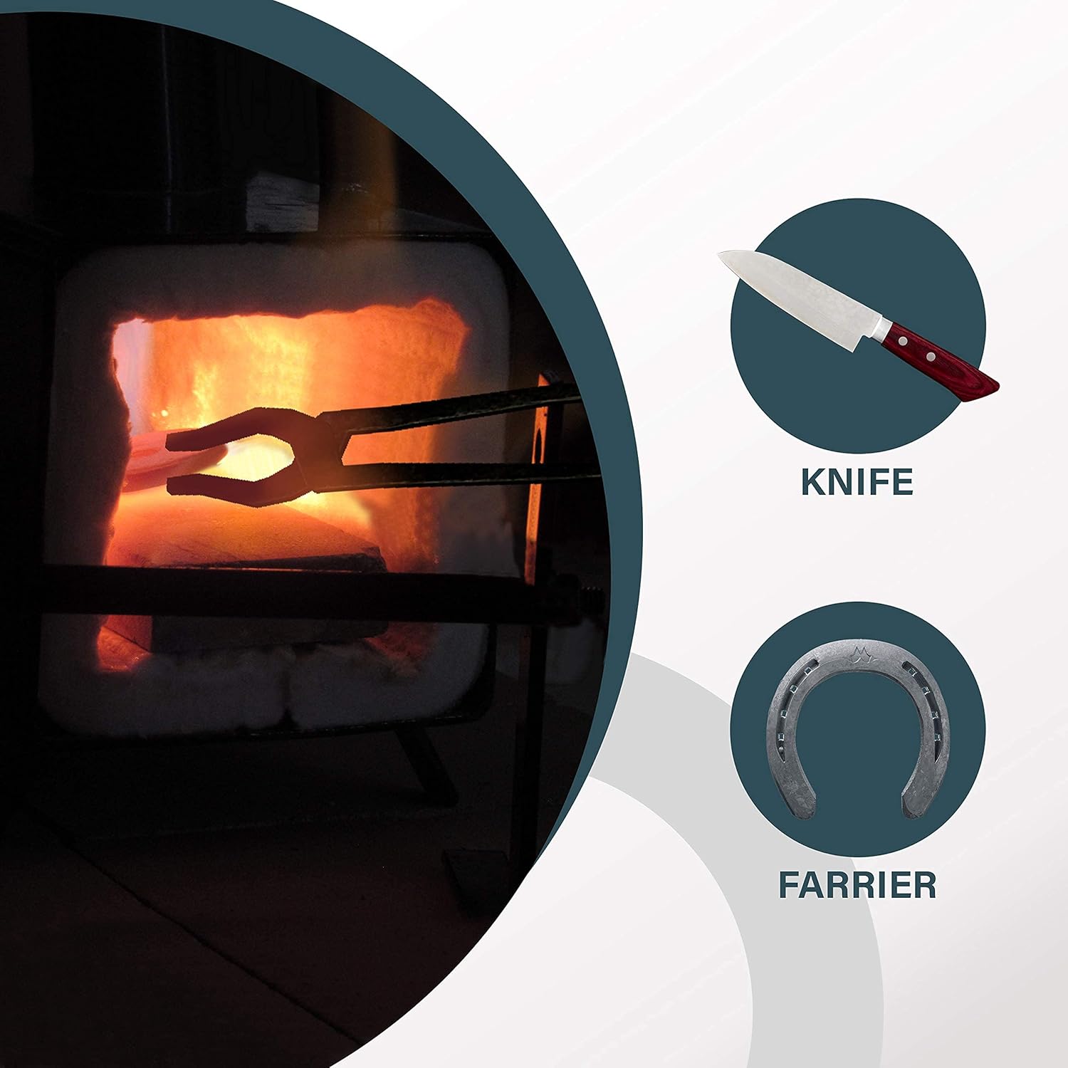 Portable Propane Gas Forge Single Burner Knife and Tool Making Blacksmith Farrier Forge with Stand