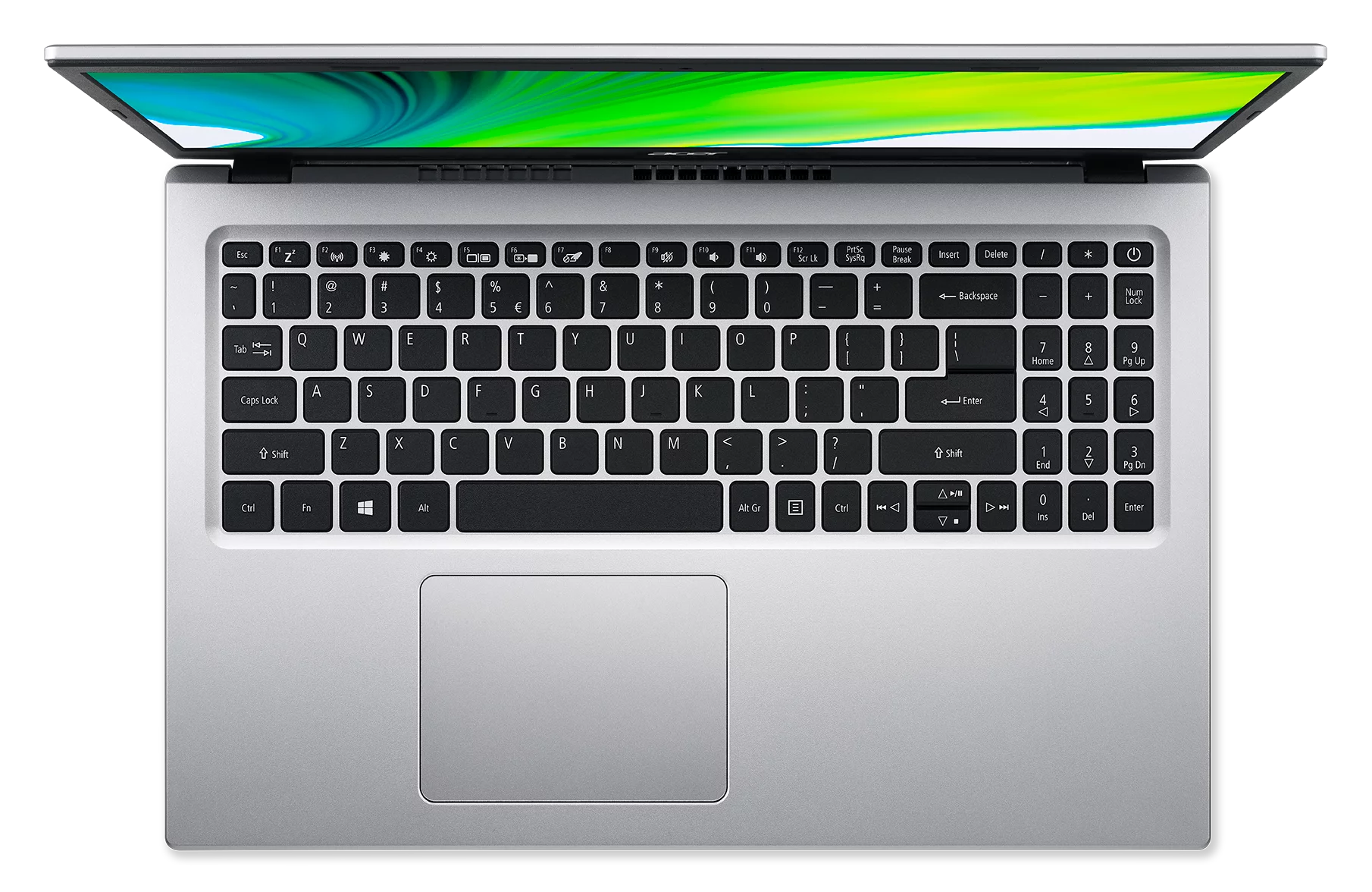 Acer Aspire 1, 15.6" Full HD Display, Intel Celeron N4500, 4GB DDR4, 128GB eMMC, Pure Silver, Windows 11 Home (S mode), A115-32-C28P