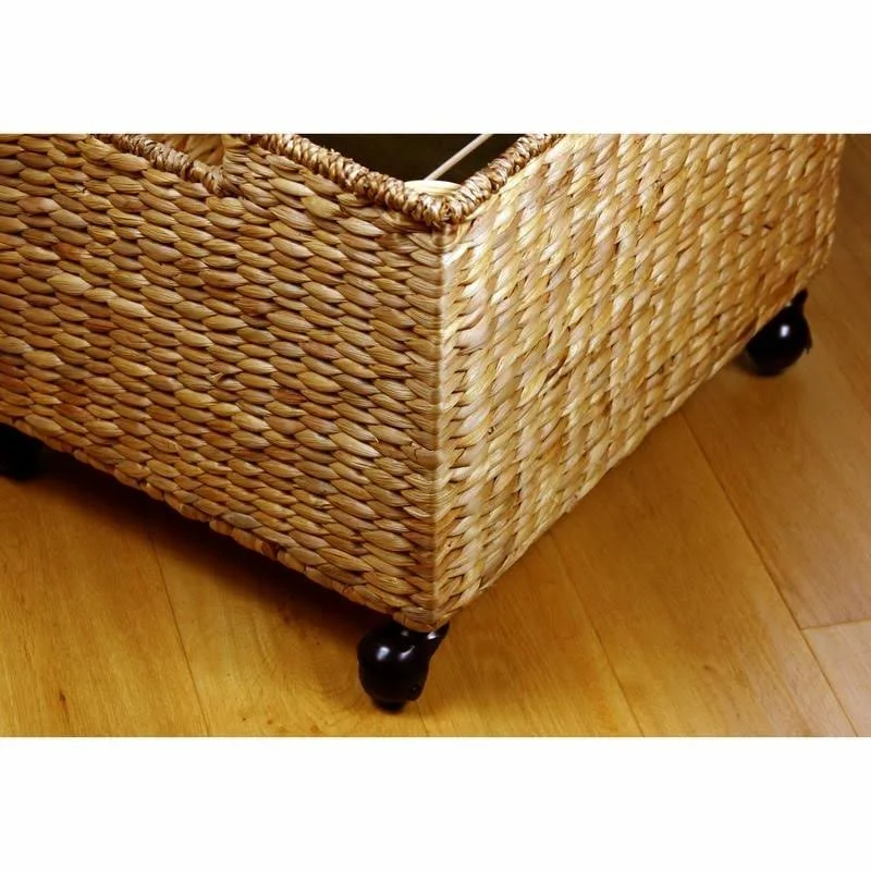 Porch u0026 Den Westphalian Seagrass Wicker Storage Filing Cabinet (Natural - Letter)
