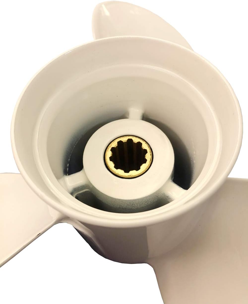 Yamaha Propeller for Outboard Motor F25 20HP 25HP 30HP/ Boat Outboard Propeller 9 7/8x11 1/4 for Yamaha Engine 3 Gearcase 10 Spline Tooth 664-45947-01-EL 9.875x11.25 Pack of 2