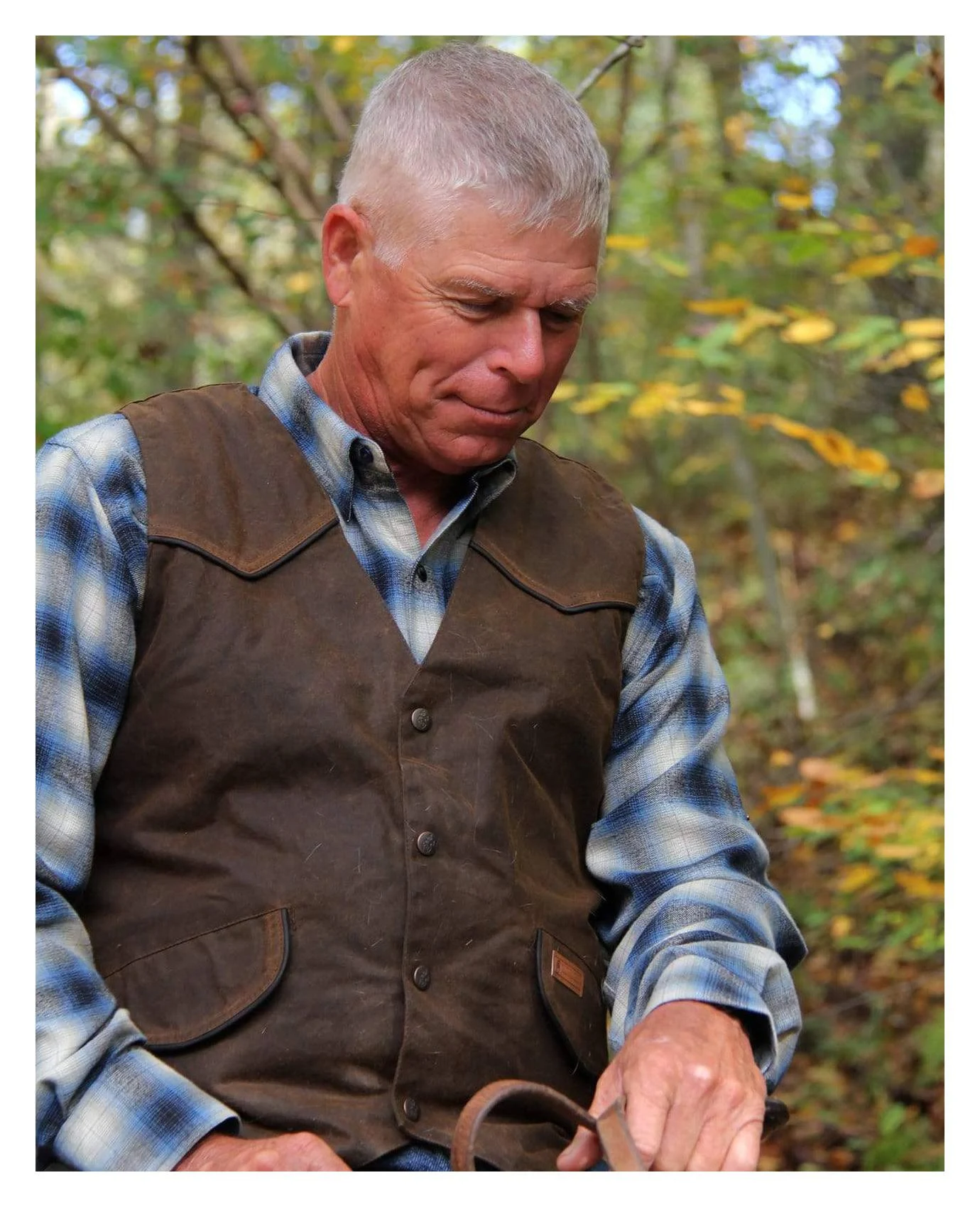 Outback Trading Oilskin Cliffdweller Vest Bronze