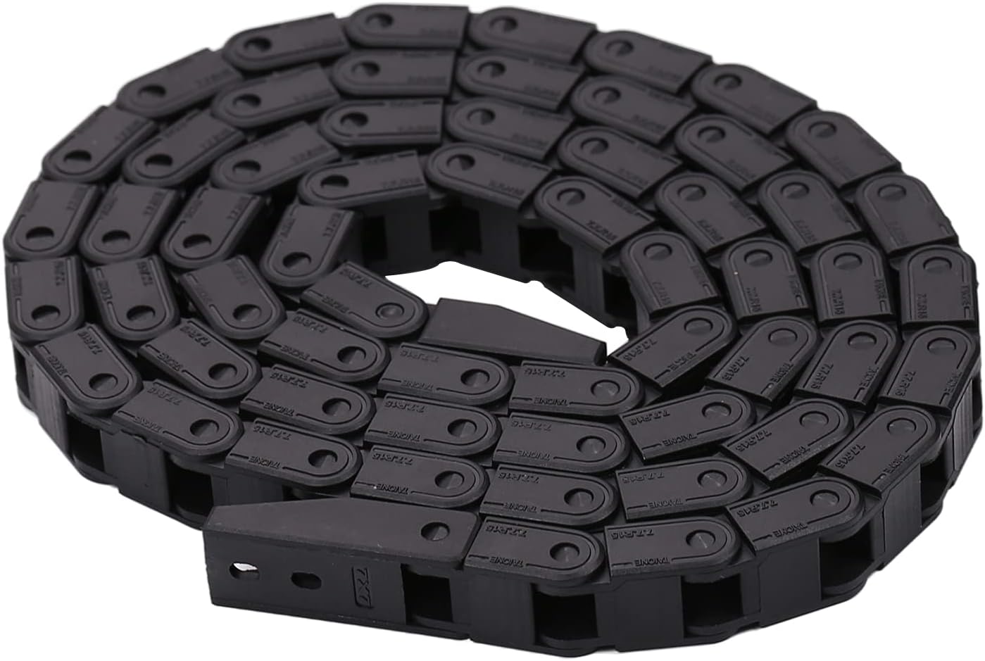 Fielect Drag Chain Cable Carrier Open Type with End Connectors R100 35X100mm 1 Meter Plastic for Electrical CNC Router Machines Black 1Pcs
