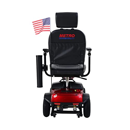 4 Wheel Mobility Scooter Electric Powered Wheelchair Device Compact Heavy Duty Mobile for Travel Adults Seniors,300 Lbs. Capacity with Charger and 2 Detachable Battery, Basket Included, Gray