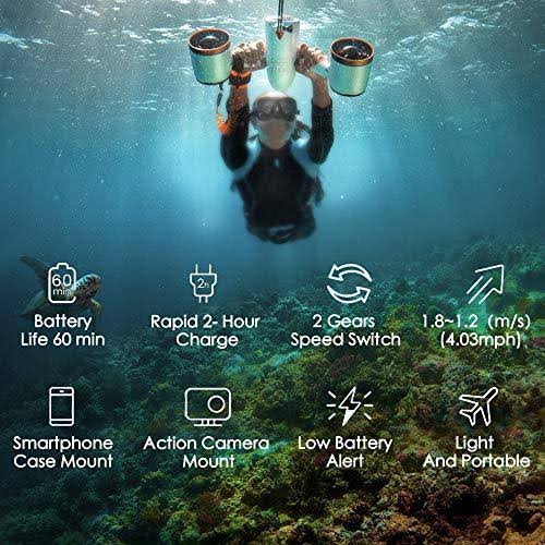 Sublue Whiteshark Mix Underwater Scooter Dual Motors, Action Camera Compatible, Water Sports Swimming Pool Scuba Diving for Kids