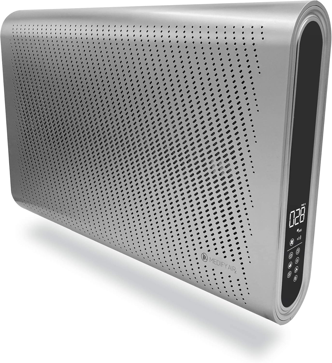 Medify Air MA-35 Air Purifier with H13 True HEPA Filter | 500 sq ft Coverage | for Allergens, Wildfire Smoke, Dust, Odors, Pollen, Pet Dander | Quiet 99.7% Removal to 0.1 Microns | Silver, 1-Pack