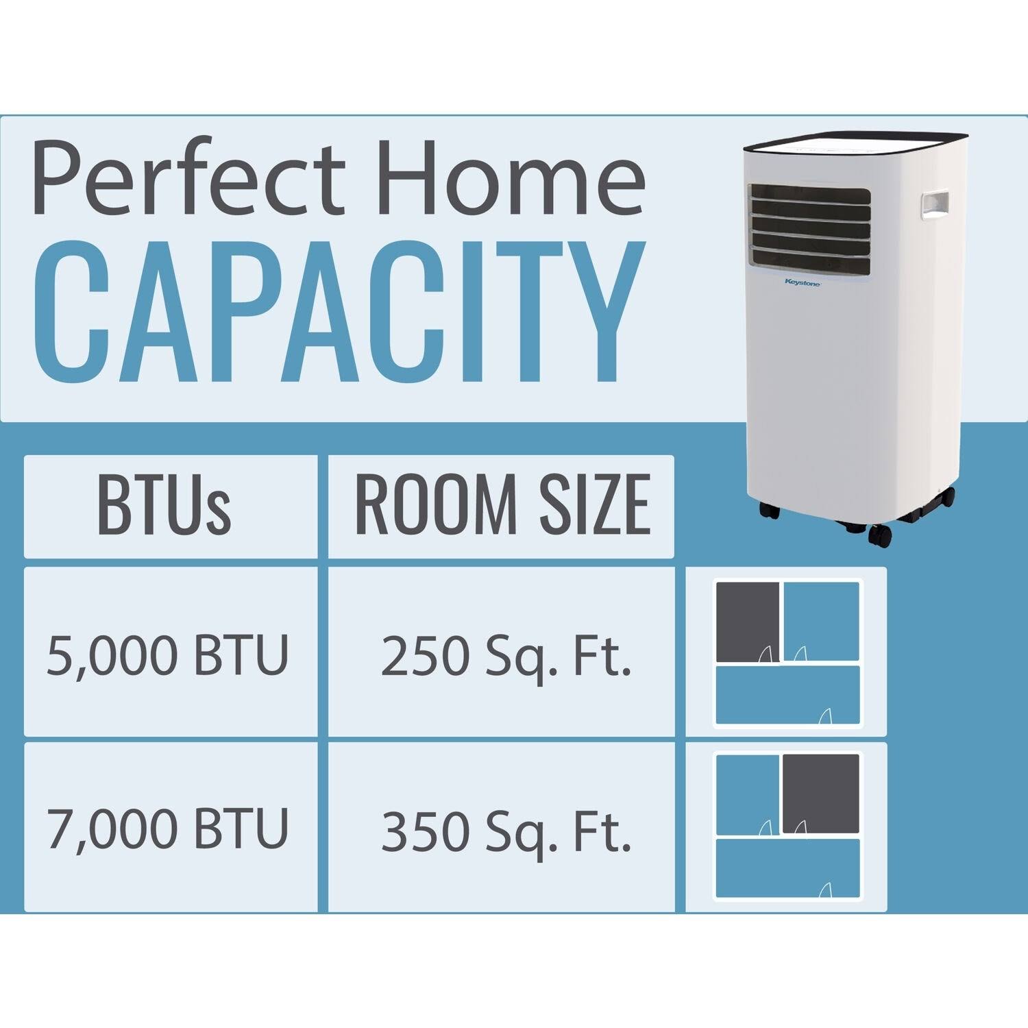 Keystone KSTAP07PHA 7000 BTU Portable Air Conditioner