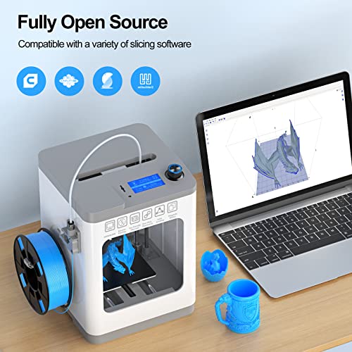 3D Printers Tina2 Basic, Fully Assembled and Auto Leveling 3D Printer for Beginners and Kids, Removable Magnetic Platform, High Precision Printing FDM Mini 3D Printer for Home and School