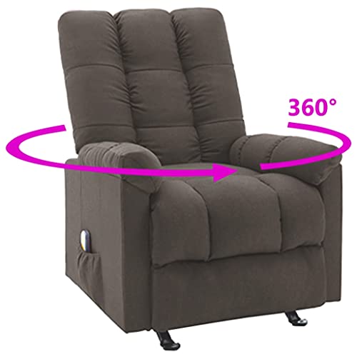 Reclinable Chair Massage Recliner Recliner Wingback Chair TV Chair Recliner Brown Fabric Suitable for Lounge, Bedroom, Living Room, Study Room.