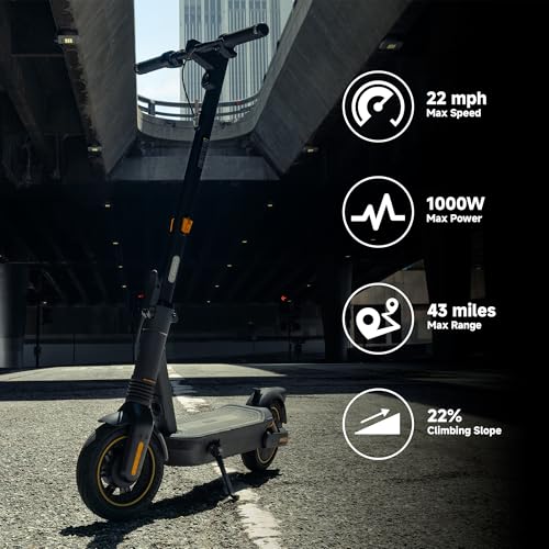 Segway Ninebot MAX Electric Kick Scooter w/Powerful Motor, Long Miles Range, 18.6 & 22mph Top Speed, Dual Suspension (MAX G2 Only), Scooter for Adults UL-2271 2272 Certified