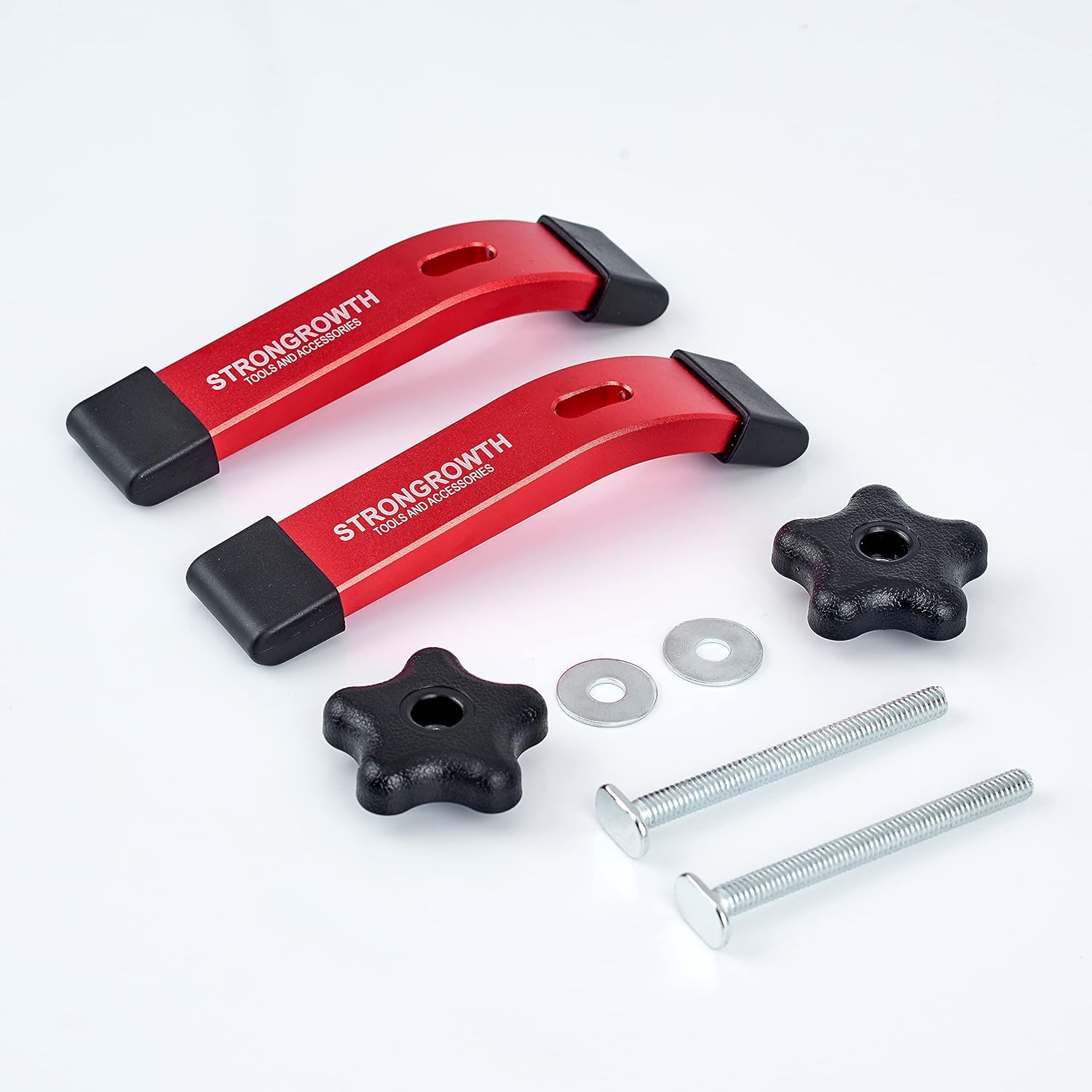 T track 48" with Wood Screws-Double Cut Profile Universal T-Track with Predrilled Mounting Holes-T Track Woodworking-Fine Sandblast Anodized-Red Color-4PK Pack of 2