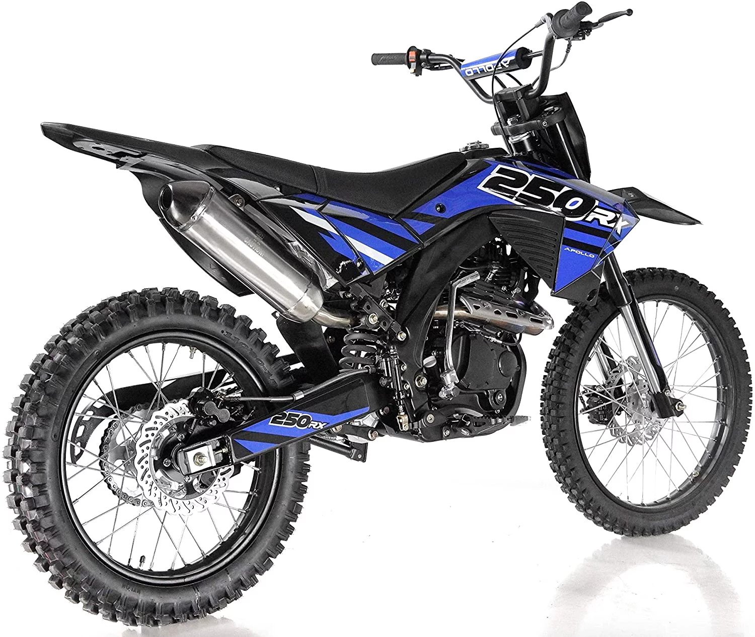 APOLLO New DB-36 Adult Gas 250CC Manual Clutch Dirt Bike - Black