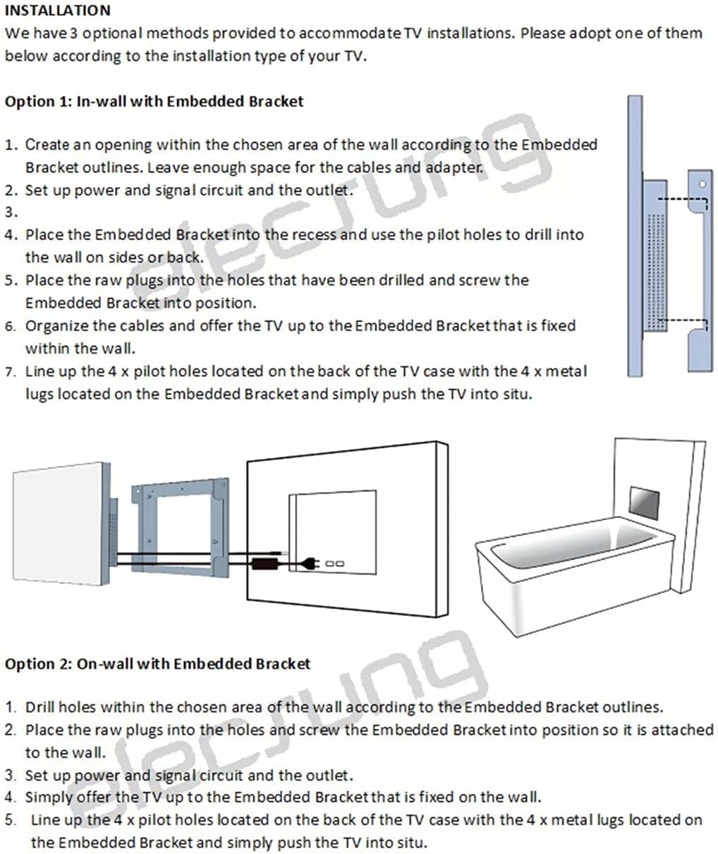 elecsung 22 inch Touchscreen Smart Mirror TV for Bathroom IP66 Waterproof Television with Integrated HDTV(ATSC) Tuner Full HD 1080P with Wi-Fi, 2023 Model