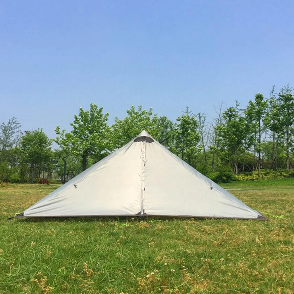 1 Person 3- Waterproof Camping Outdoor Tent Backpacking Hiking Gray White