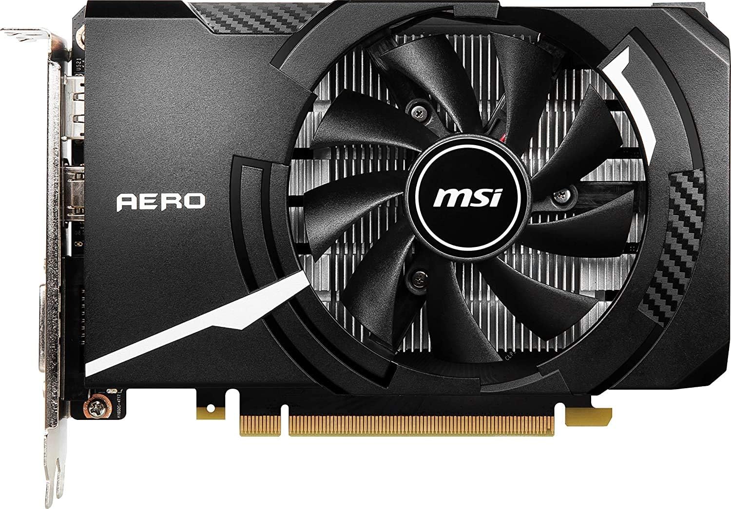 MSI Gaming GeForce GTX 1650 128-Bit HDMI/DP/DVI 4GB GDRR6 HDCP Support DirectX 12 VR Ready ITX Graphics Card (GTX 1650 D6 AERO ITX OCV1) (G165D6AIC1)