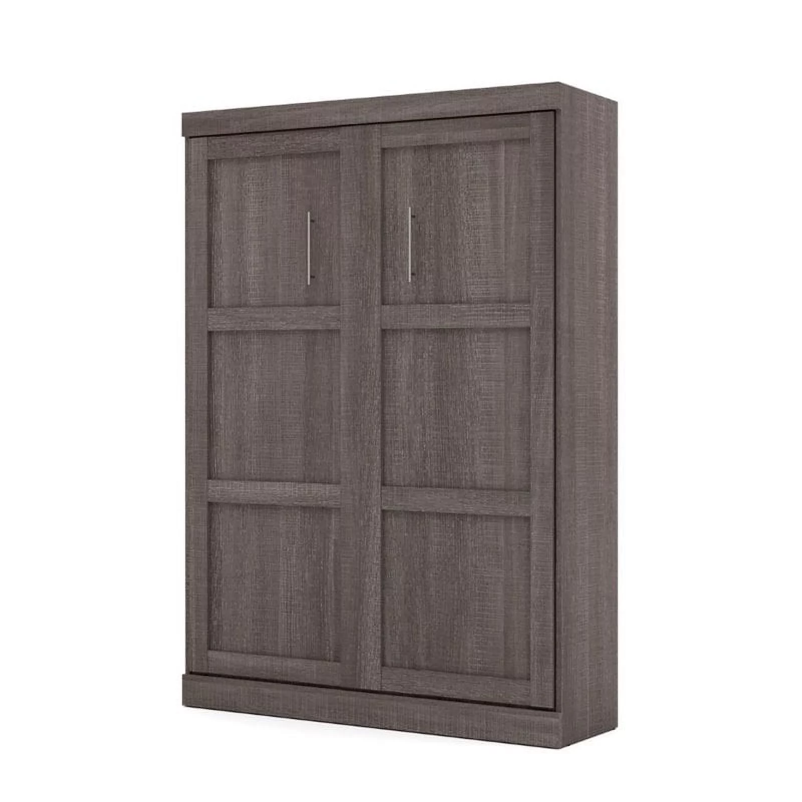 Atlin Designs 126" Queen Wall Bed with Storage in Bark Gray