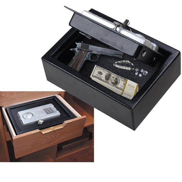 Portable 12x9 Keypad Safe Hand Gun Pistol Drawer Keyless Digital Electronic Lock Car RV Cash Box