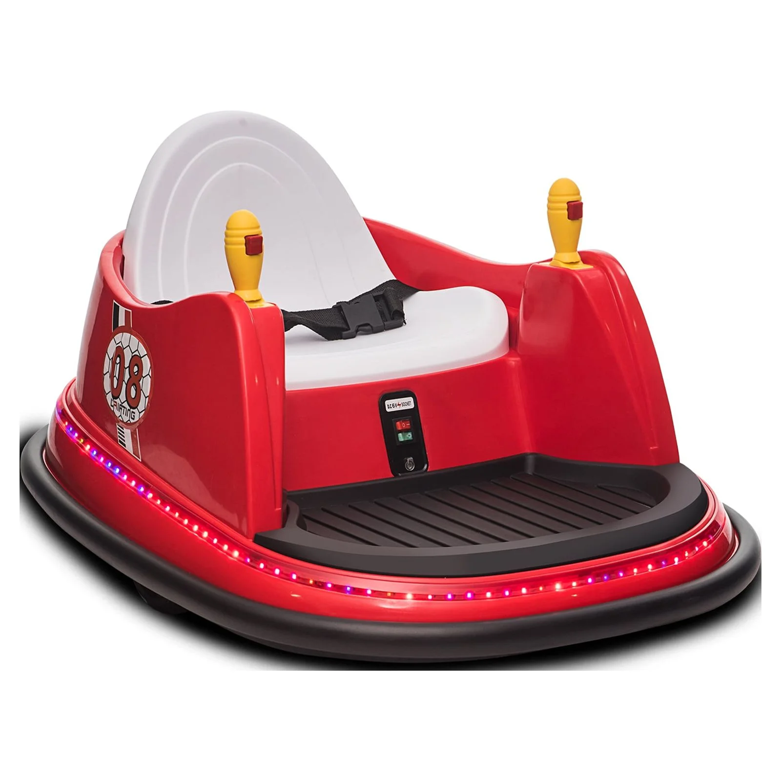 OTTARO 12V Electric Powered Ride on Bumper Car for Girls Boys with Remote Control,360 Spin,Music(Lavender)