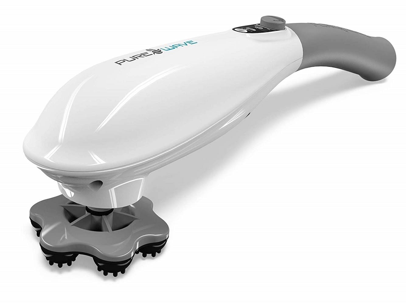 Pure-Wave CM5 Extreme Power Neck, Back u0026 Foot Percussion Massager Handheld (White)