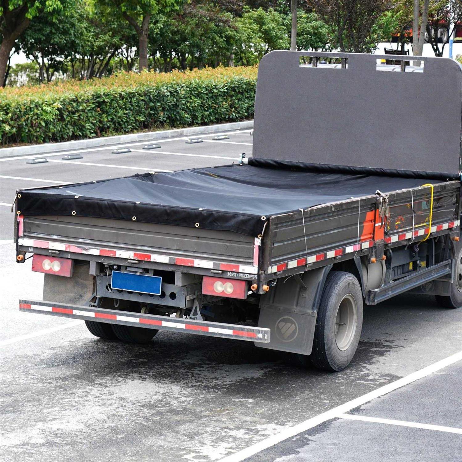 VEVOR Dump Truck Mesh Tarp PVC Coated Black Heavy Duty Cover with 5.5 18oz Double Pocket - Shop Hardware Tools Online Store