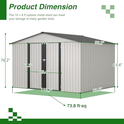 6x4 Ft Outdoor Storage Shed, Heavy-Duty All-Weather Tool Shed with Lockable Doors, Durable Resin Construction for, Patio & Backyard Organization Black