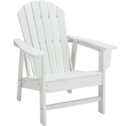 Adirondack Chairs, HDPE All-Weather Adirondack Chair, Fire Pit Chairs (Traditional) (1, Red)