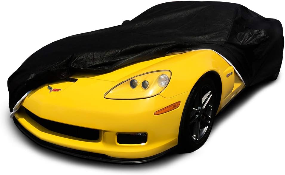 CarsCover Custom Fit C6 2005-2013 Chevy Corvette Car Cover for 5 Layer Heavy Duty Waterproof Black Ultrashield