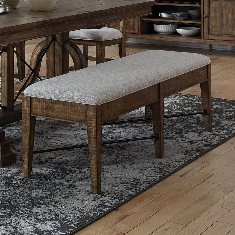 Magnussen Bay Creek Toasted Nutmeg Upholstered Bench