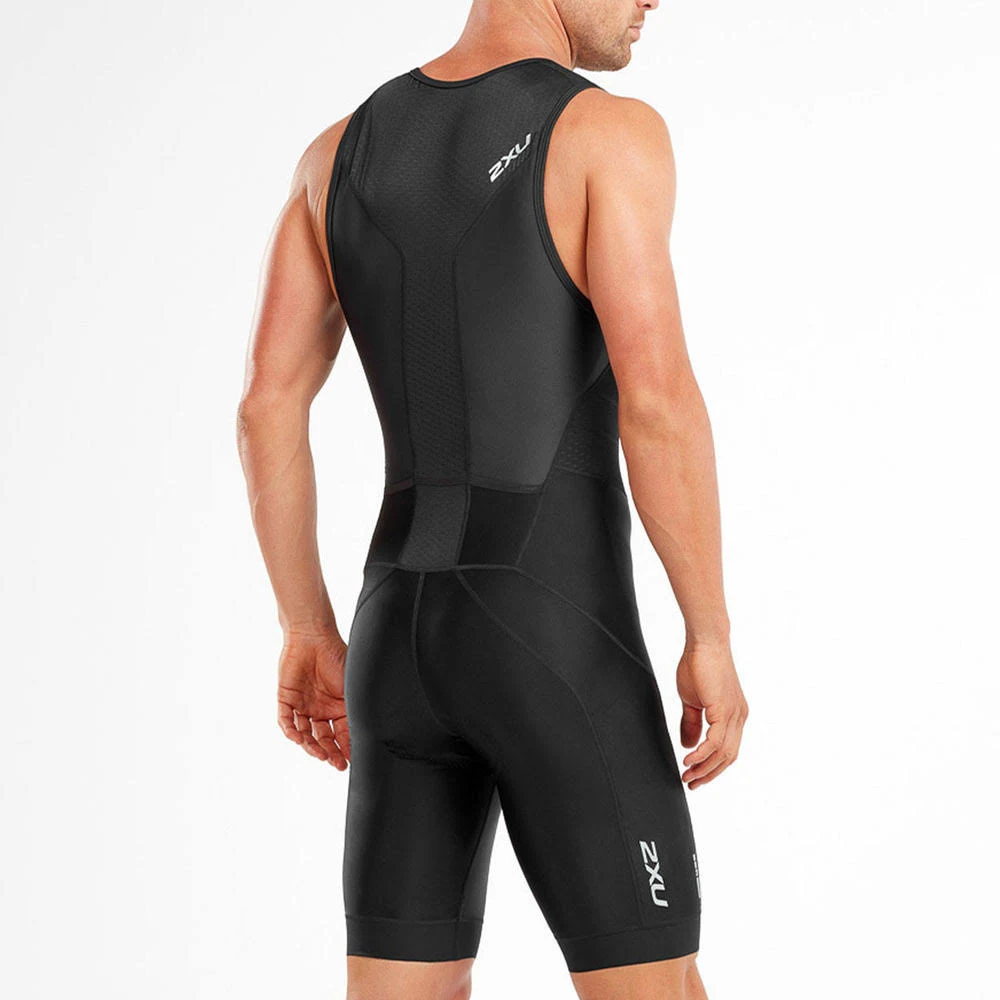 2XU Men&s Perform Front Zip Trisuit, Black
