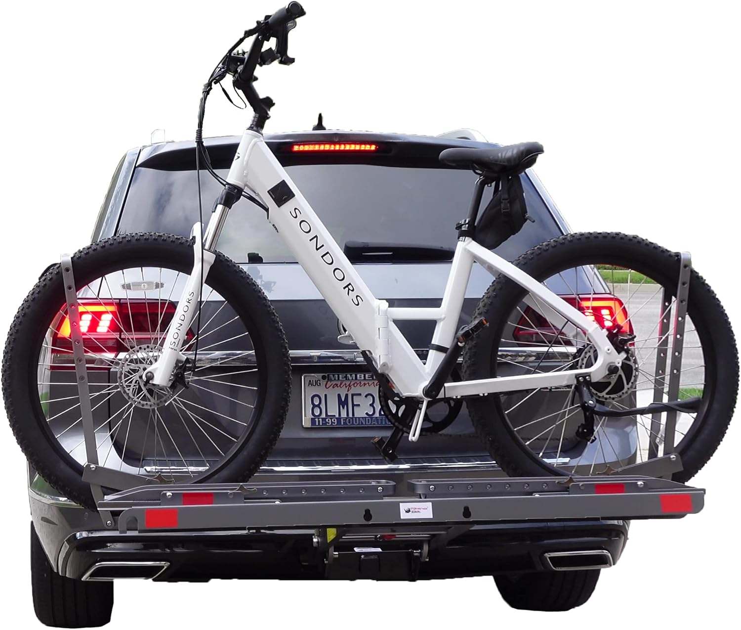 3" Wide Tire E-Bike Rack 2 Bike Double Hitch Mount w/Ramp eBike Heavy Duty