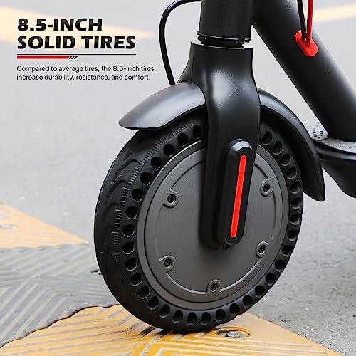 MoNiBloom E-Scooter Electric Kick Scooter w/LED Display and Bluetooth APP, Portable Folding Commuting Scooter for Adults & Teens