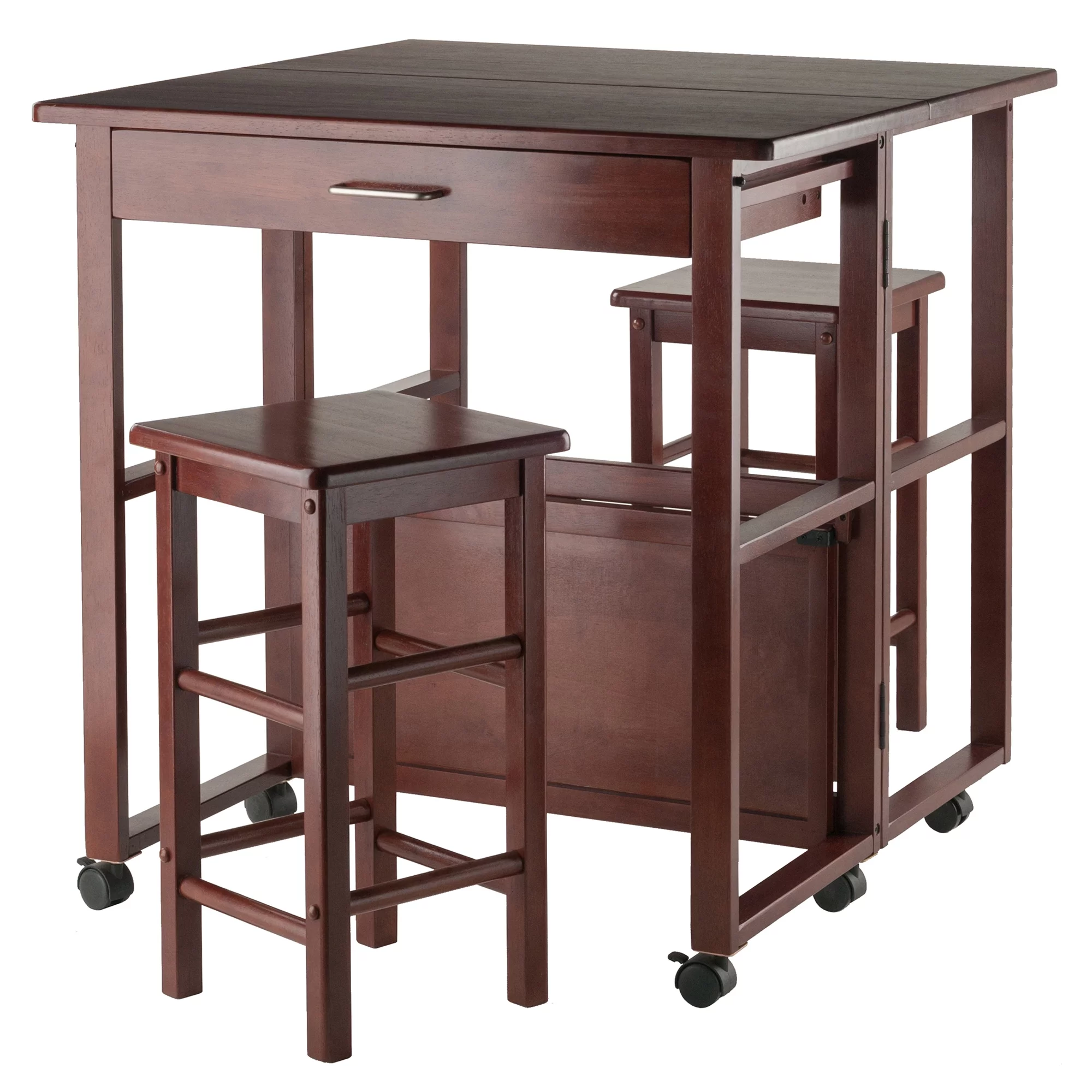 Winsome Wood Fremont 3-Pc Space Saver Set, Walnut Finish
