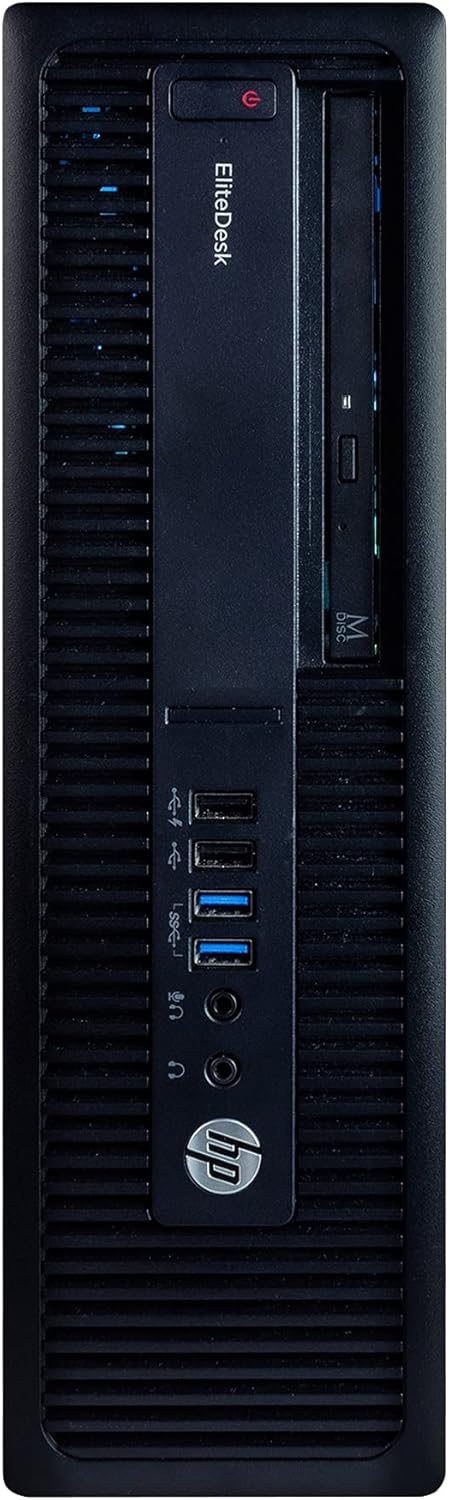 HP EliteDesk 800G1 Business Desktop Computer, Intel Quad Core i5, 8GB DDR3 RAM, 240GB SSD, DVD-ROM, Windows 10 Home, RGB Speakers (Renewed)