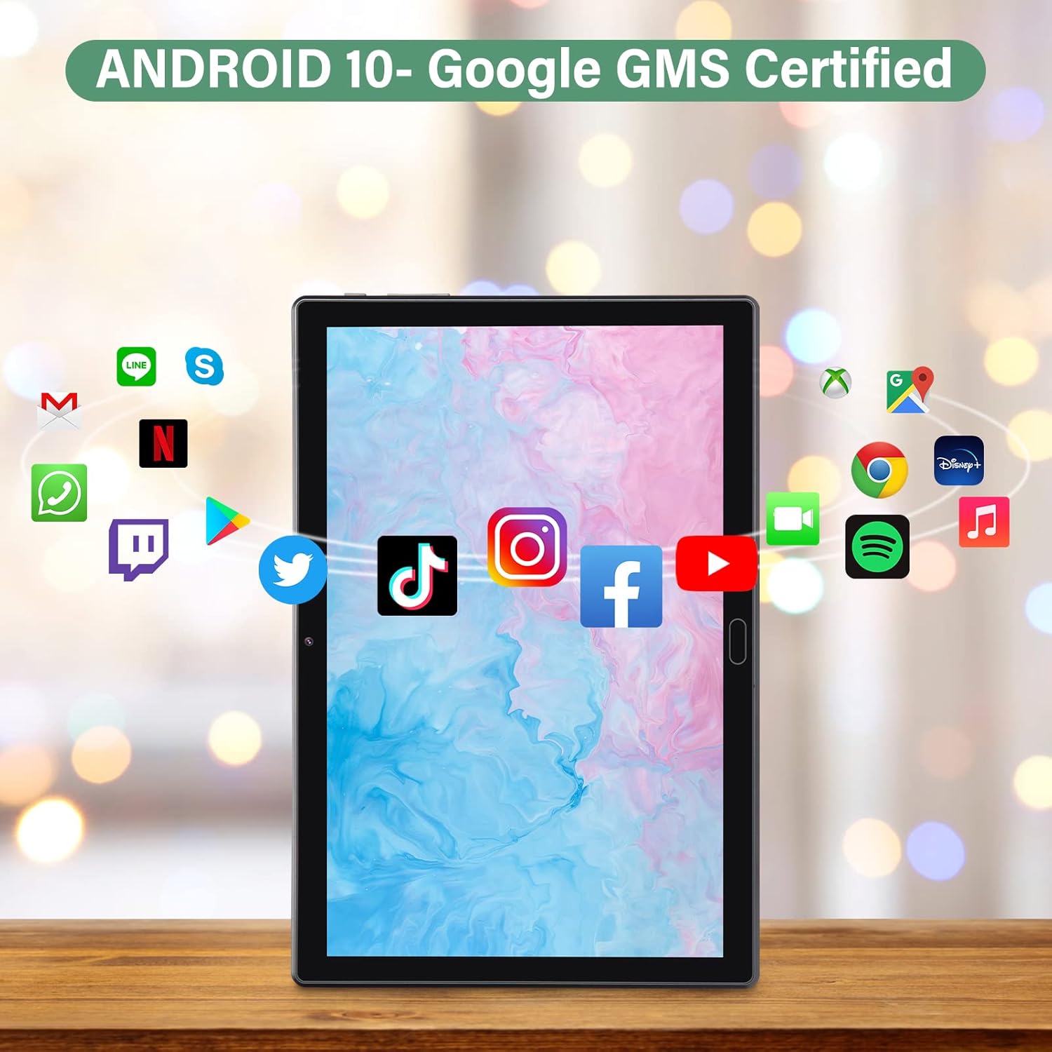 Tablet 10 inch, Android 10, 1.6Ghz Processor, 2GB RAM, 32GB Storage, IPS HD Display with Dual Cameras, Bluetooth, Wi-Fi