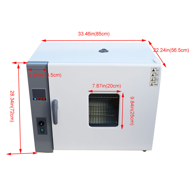 EQCOTWEA 101-2AB Digital Forced Air Convection Drying Oven Industrial Lab Sterilizing Heat Treatment 220V