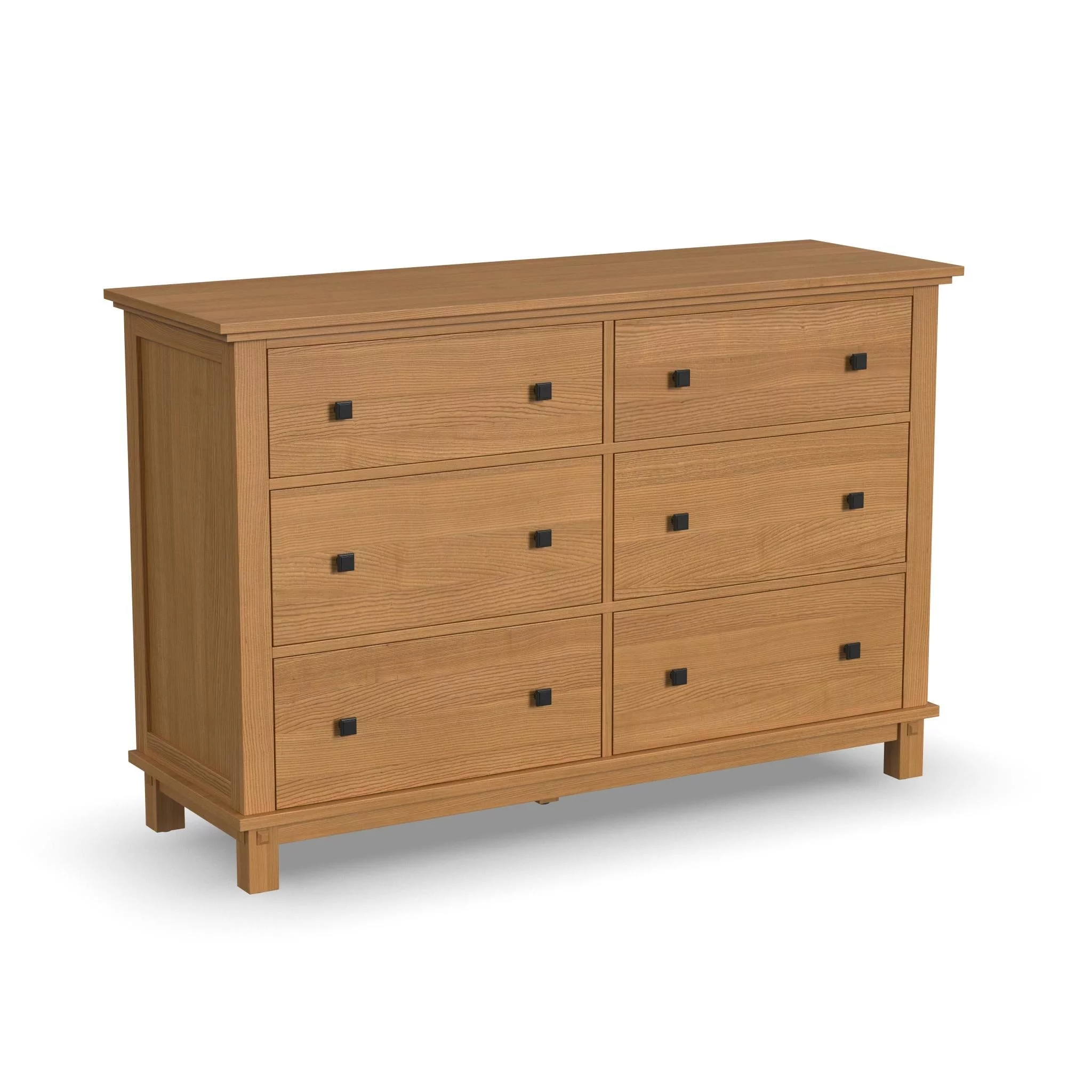 Homestyles Oak Park 6-Drawer Traditional Wood Dresser in Brown