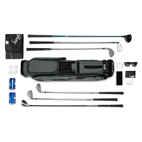 Sunday Golf El Camino Bag - Lightweight Sunday Golf Bag with Strap and Stand – Easy to Carry – Golf Stand Bag for The Driving Range, Par 3 and Standard Courses, 3.9 pounds