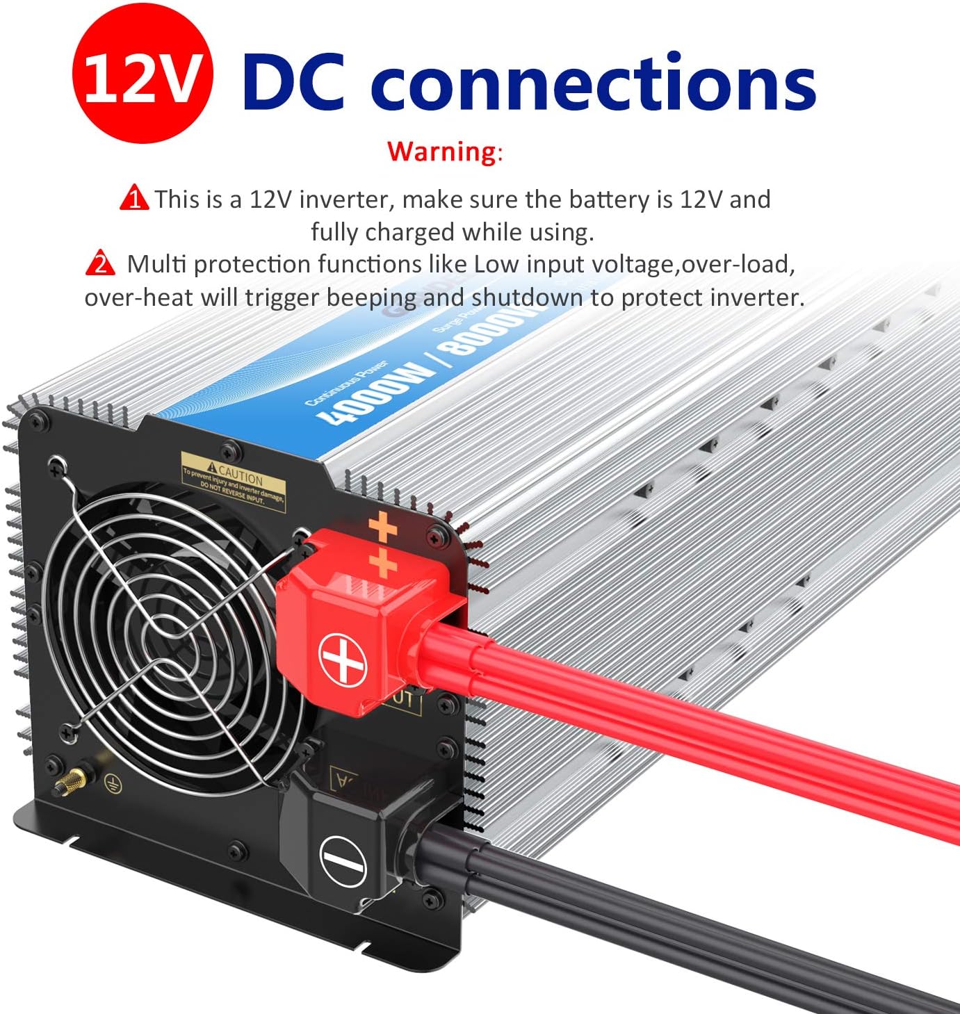 GIANDEL 2200W Pure Sine Wave Power Inverter 12V DC to 110V 120V AC with 20A Solar Charge Control and Remote Control&LED Display and Dual AC Outlets &1x2.4A USB Port for RV Truck Car Solar System