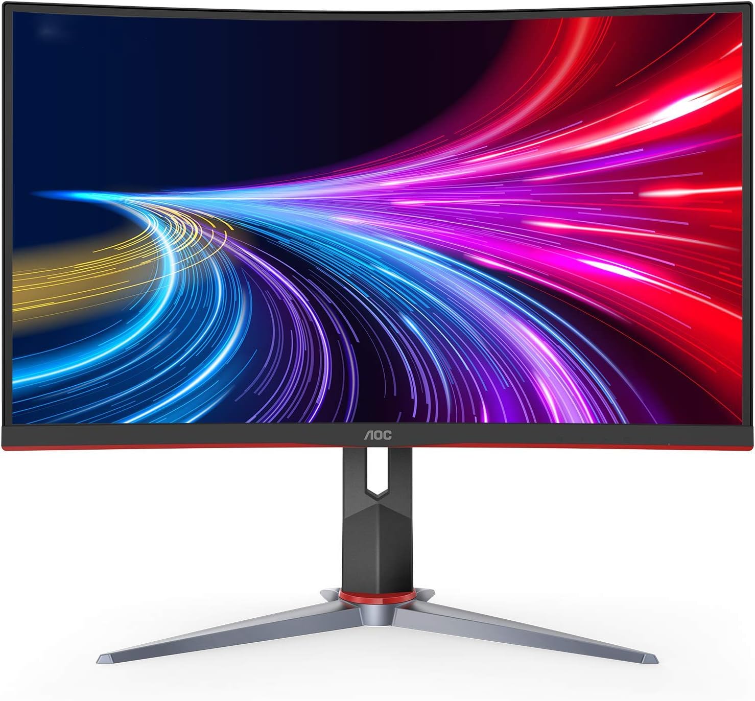 AOC C24G1A 24" Curved Frameless Gaming Monitor, FHD 1920x1080, 1500R, VA, 1ms MPRT, 165Hz (144Hz supported), FreeSync Premium, Height adjustable Black