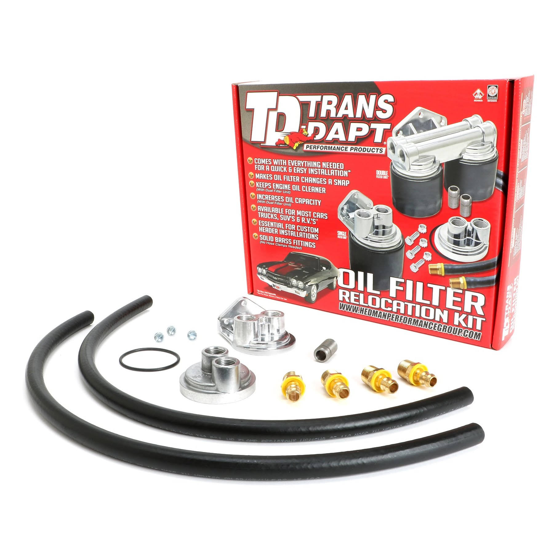 Trans-Dapt 1120 Single Oil Filter Relocation Kit