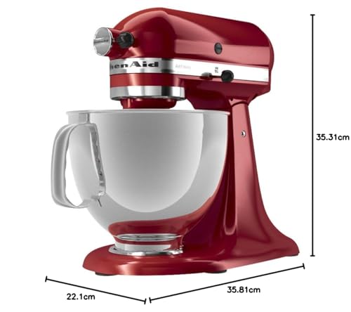 KitchenAid Artisan Series 5 Quart Tilt Head Stand Mixer with Pouring Shield KSM150PS, Removable bowl, Aqua Sky