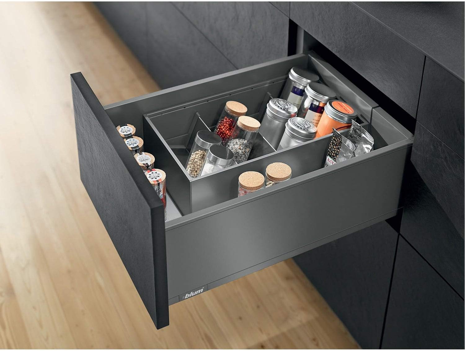 Blum Legrabox Orion Gray C 21-5/8-inch Standard Drawer Kit