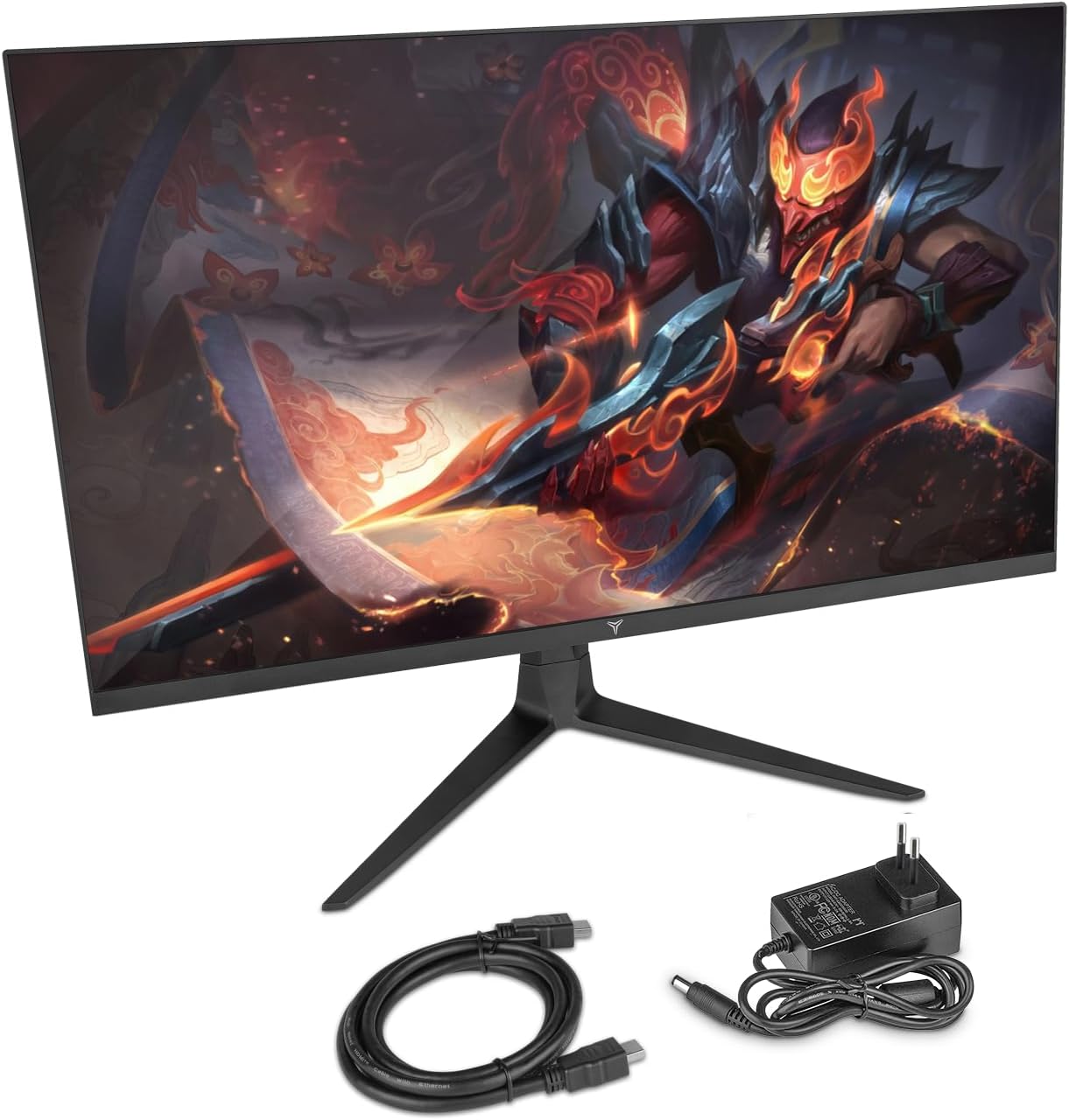 YEYIAN Avance 24 inch Gaming Monitor 240Hz, FHD 1080P Framless 25” PC Monitors 240Hz 1ms Flat VA Screen HDR 10, 2 HDMI & 1 DP Port, 92% sRGB Computer Monitor, Support Freesync and G-Sync, VESA Mount