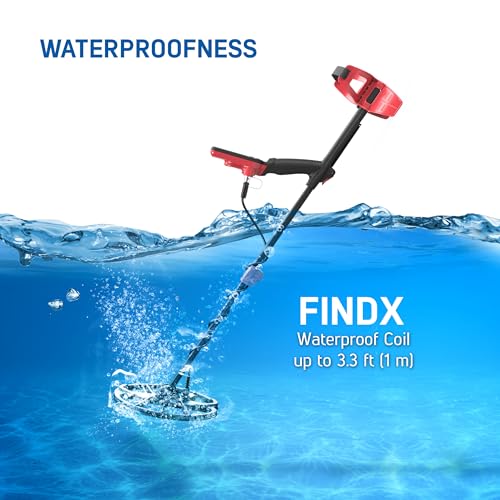 Nokta FINDX PRO Metal Detector for Adults, Professional Fully Waterproof Metal Detector for Gold, Pinpoint, USB Rechargeable, Backlit LCD (Complete Kit with Headphones, Carrying Bag, Premium Digger)