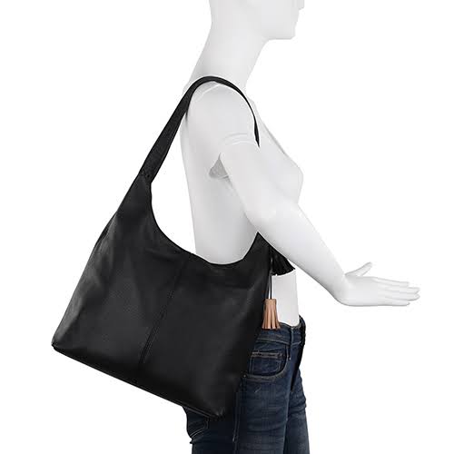 The Sak Huntley Leather Hobo - Black/Gold