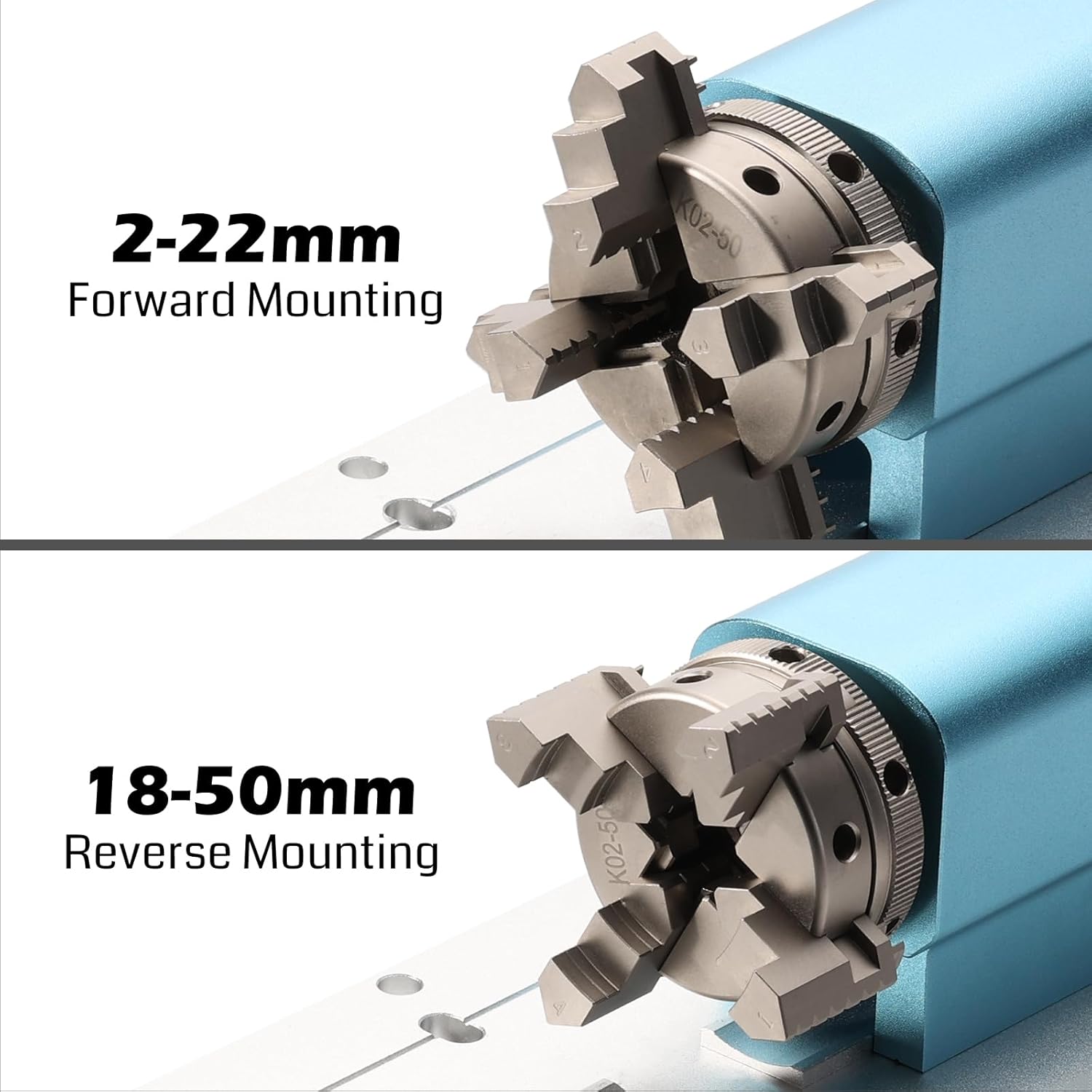 Genmitsu 3030-PROVer MAX CNC Router Machine + 4th Axis Rotary Module Kit, 4 Jaw Chuck, 10:1 Speed Reducer, Clamped Range: Length 10-200mm