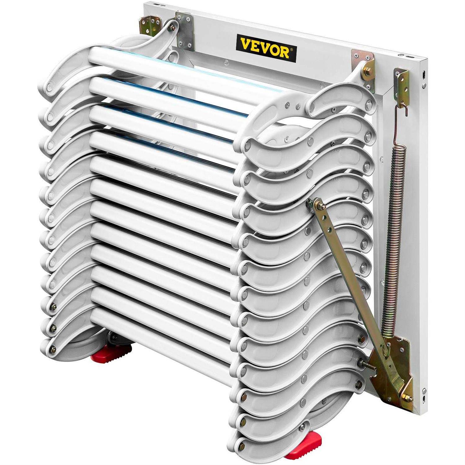 VEVOR Attic Steps Pull Down 12 Steps Attic Stairs Alloy Attic Access Ladder - Shop Hardware Tools Online Store